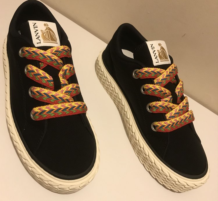 Lanvin Black Canvas Sneakers