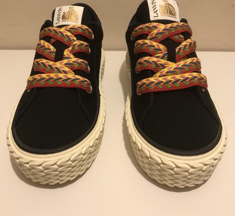 Lanvin Black Canvas Sneakers