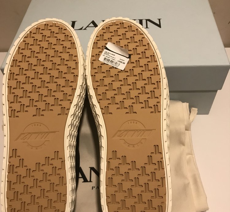 Lanvin Black Canvas Sneakers