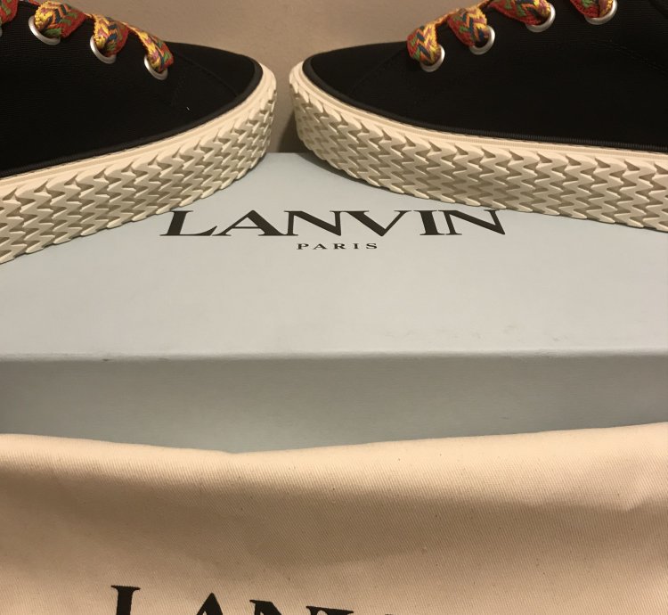 Lanvin Black Canvas Sneakers