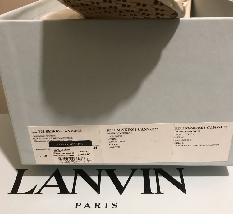 Lanvin Black Canvas Sneakers