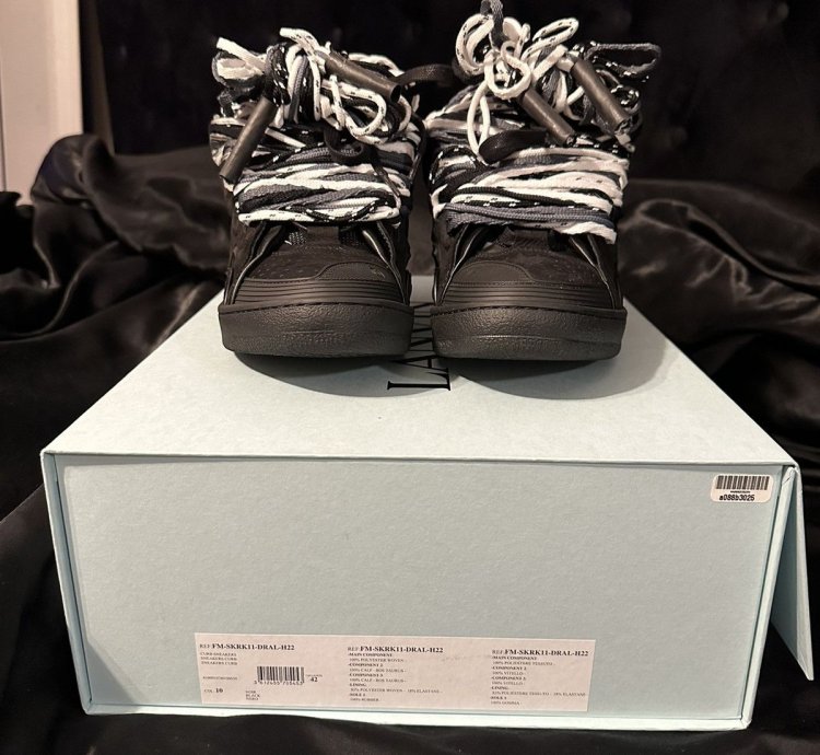 Lanvin Black Curb Sneakers