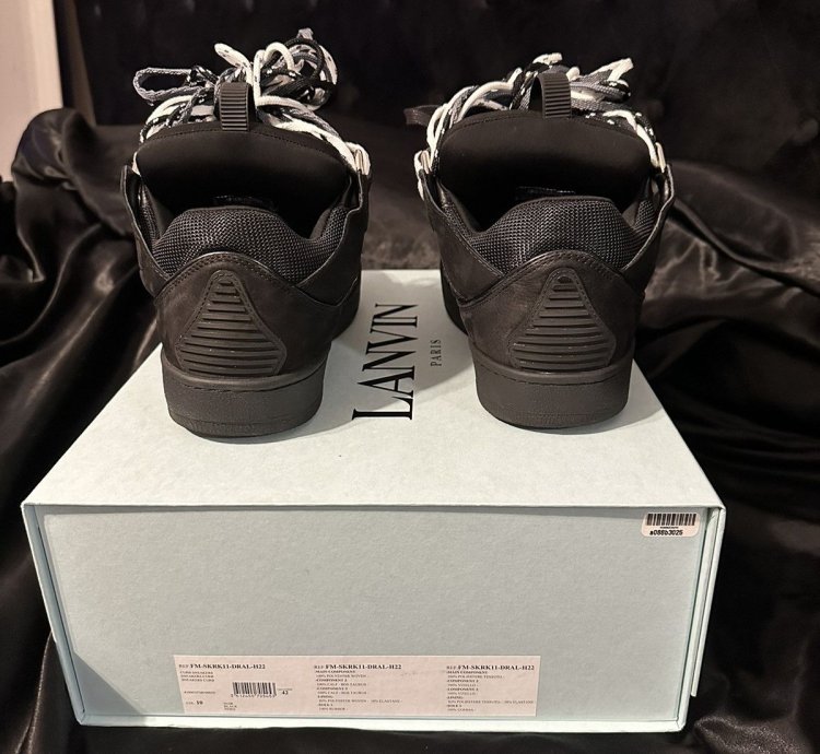 Lanvin Black Curb Sneakers