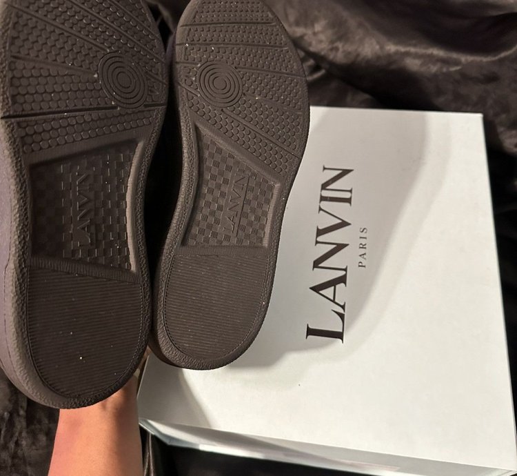 Lanvin Black Curb Sneakers