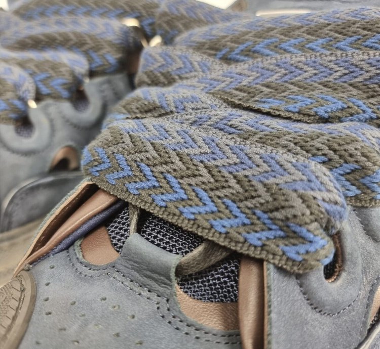 Lanvin Curb Blue And Black Sneakers New