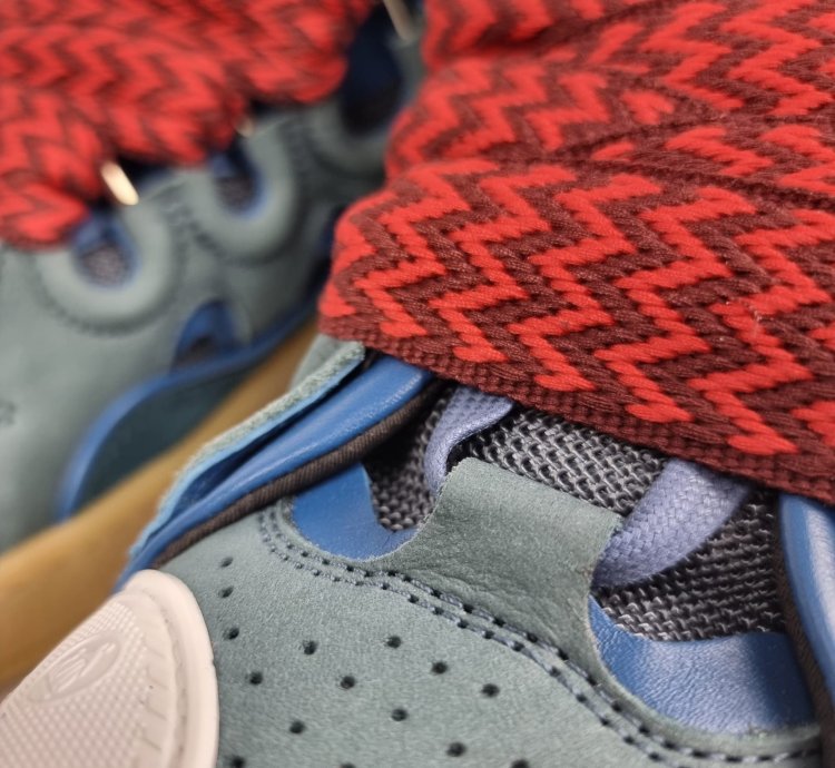 Lanvin Curb Blue And Red Sneakers New Ss23