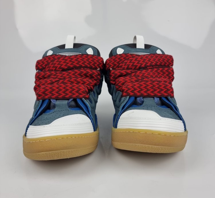 Lanvin Curb Blue And Red Sneakers New Ss23