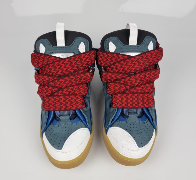 Lanvin Curb Blue And Red Sneakers New Ss23