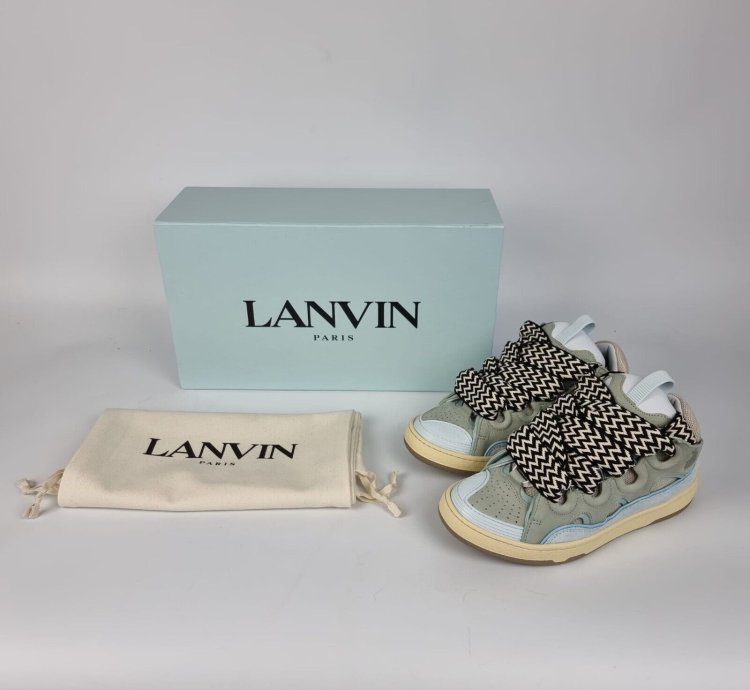 Lanvin Curb Blue Sneakers New Fw22 36