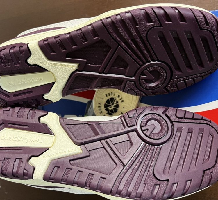 Aim Leon Dore New Balance 550 Purple Basketball Shoes