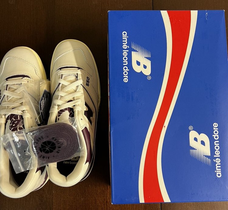 Aim Leon Dore New Balance 550 Purple Basketball Shoes