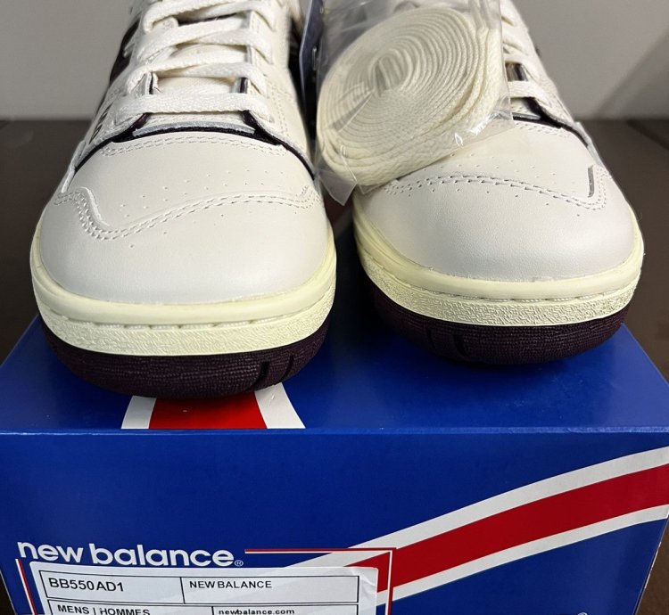 Aim Leon Dore New Balance 550 Purple Basketball Shoes