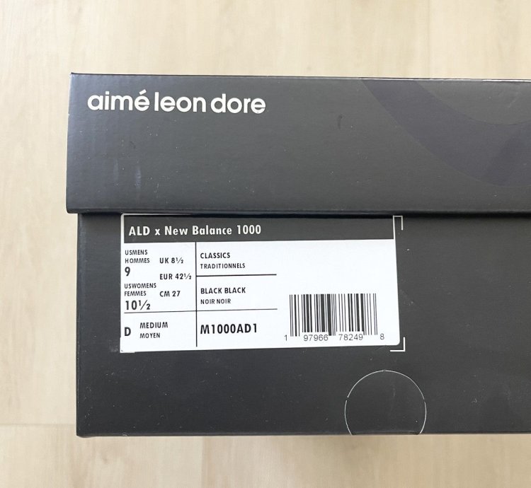 Aime Le Dore New Balance 1000 Black brand New