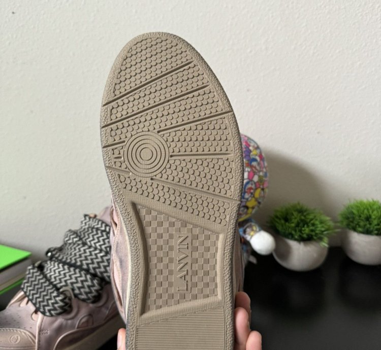 Lanvin Curb Distressed Sneakers