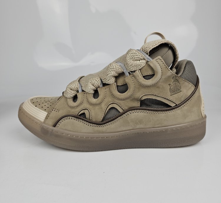 Lanvin Curb Men Beige Sneakers New Ss23 42
