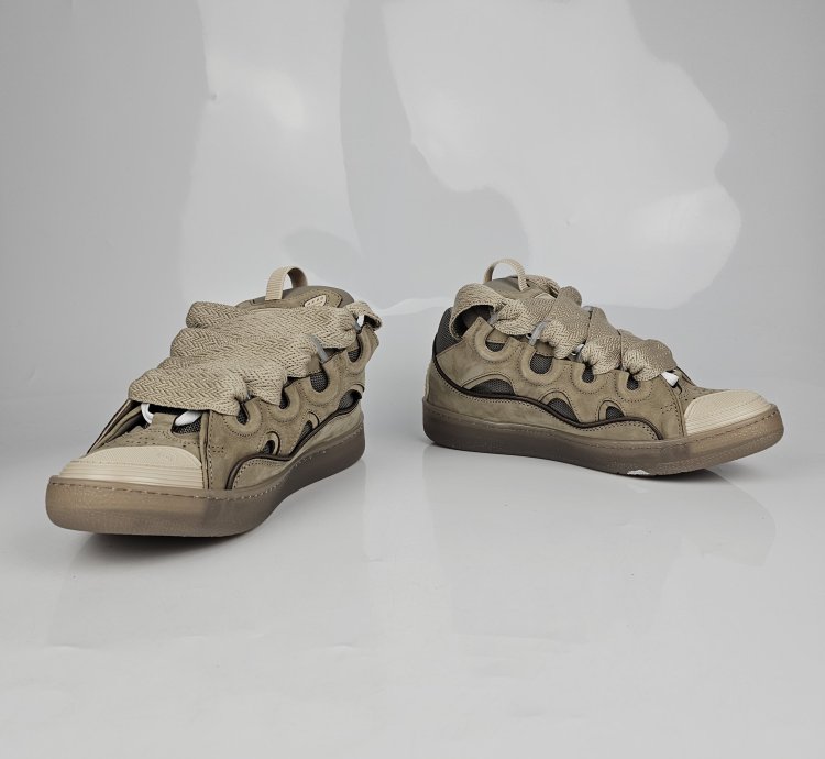 Lanvin Curb Men Beige Sneakers New Ss23 42