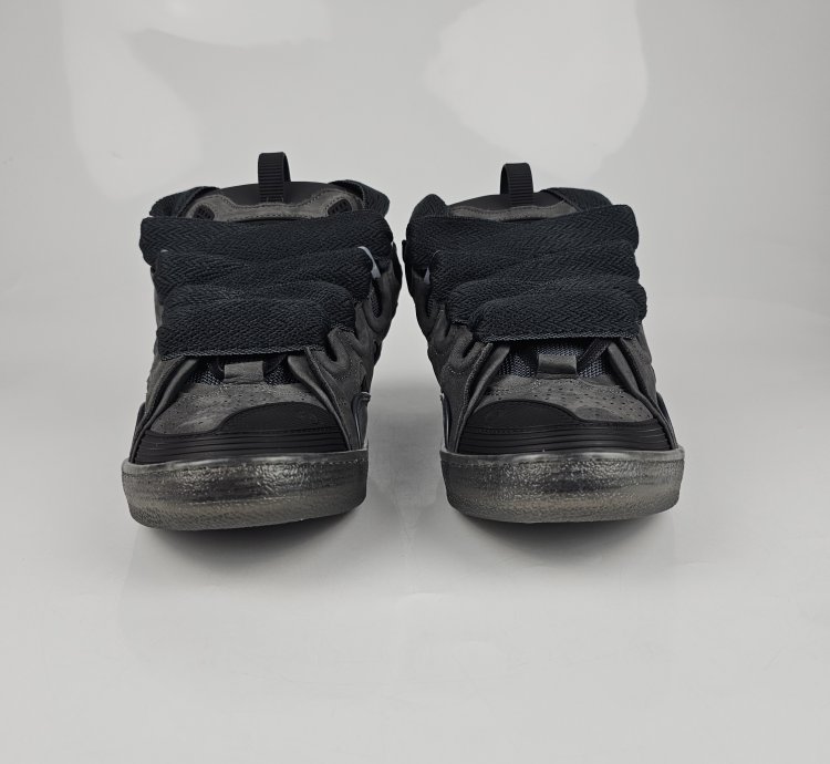 Lanvin Curb Men Dark Gray Sneakers New Ss23 Size 42