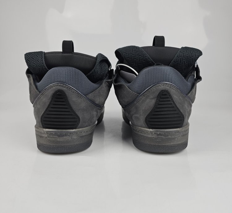 Lanvin Curb Men Dark Gray Sneakers New Ss23 Size 42