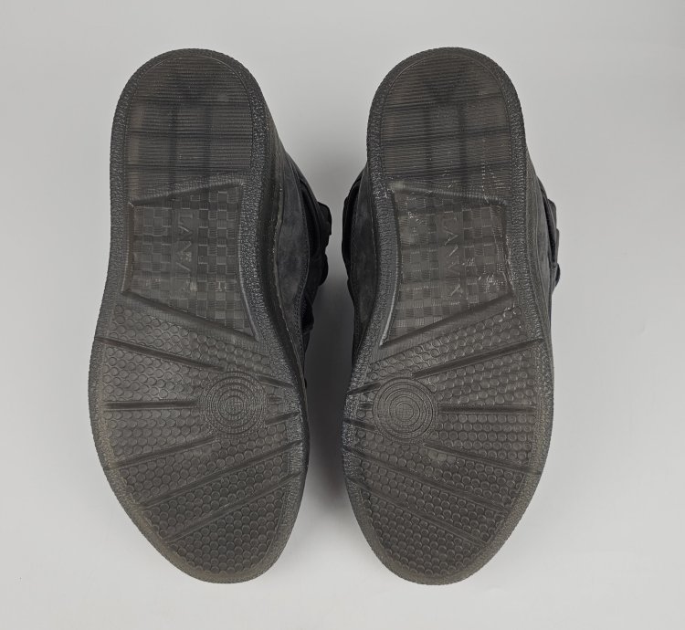 Lanvin Curb Men Dark Gray Sneakers New Ss23 Size 42