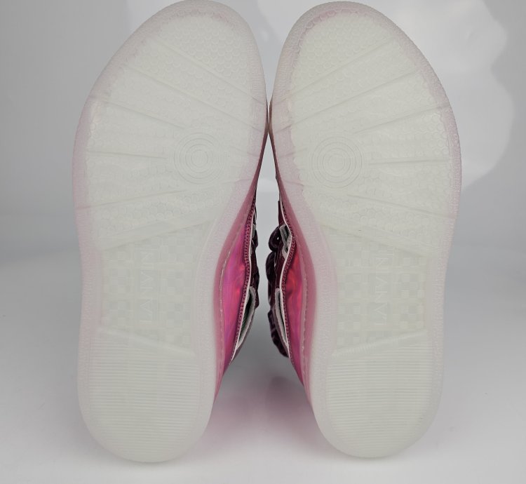 Lanvin Curb Men Pink And White Sneakers New Ss23 41