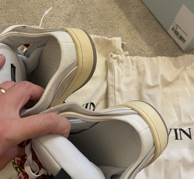 Lanvin Curb Mule Sneakers White