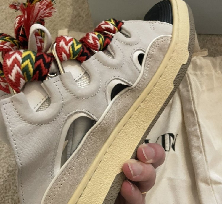 Lanvin Curb Mule Sneakers White