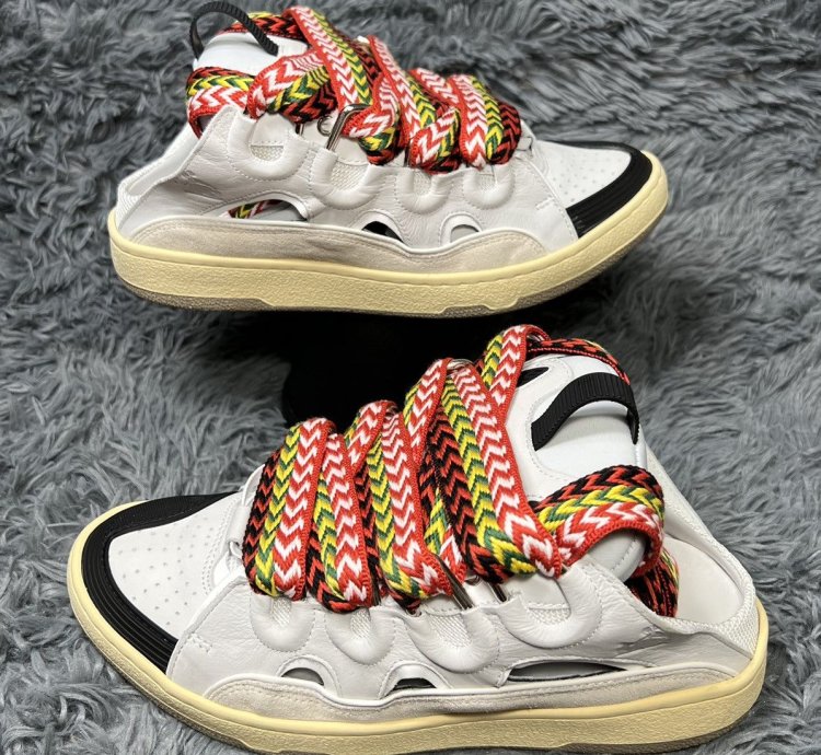 Lanvin Curb Mule White Black Gum Red Yellow Green