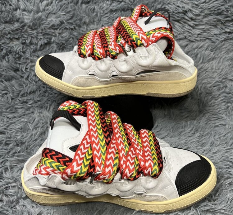 Lanvin Curb Mule White Black Gum Red Yellow Green