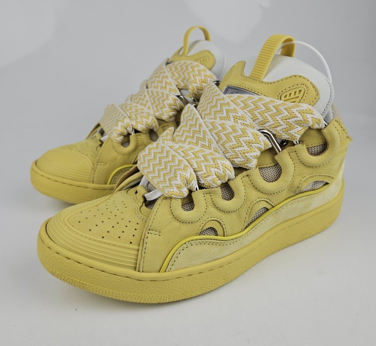 Lanvin Curb Natural And Yellow Sneakers New Ss23 40