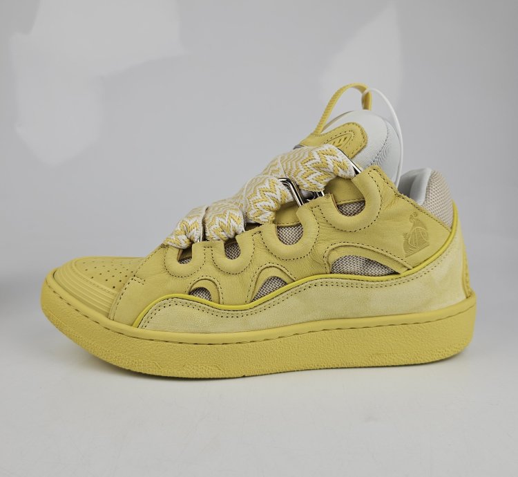 Lanvin Curb Natural And Yellow Sneakers New Ss23 40