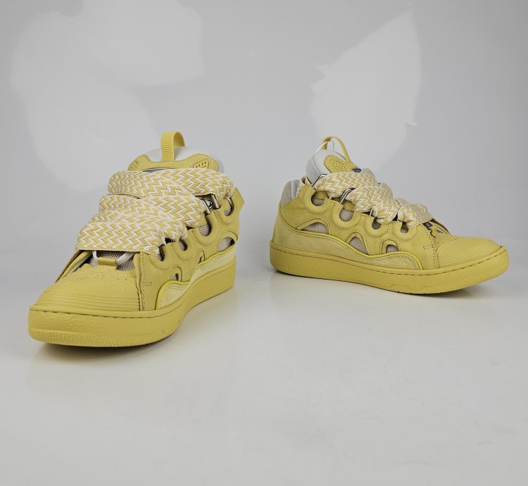 Lanvin Curb Natural And Yellow Sneakers New Ss23 40