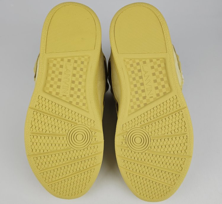 Lanvin Curb Natural And Yellow Sneakers New Ss23 40