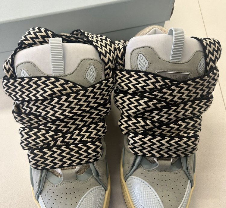 Lanvin Curb Panelled Laced-up Sneaker