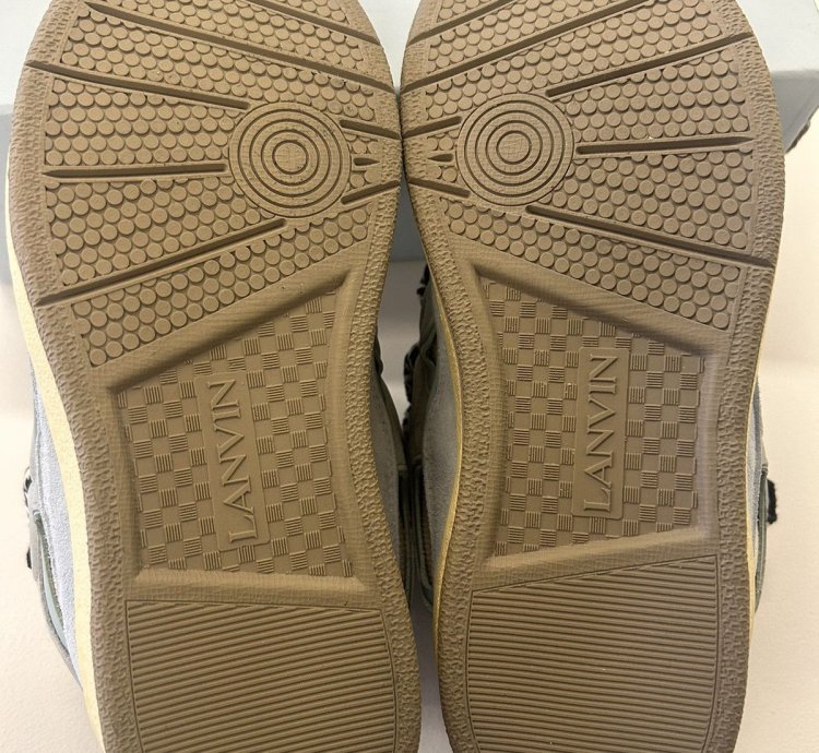 Lanvin Curb Panelled Laced-up Sneaker