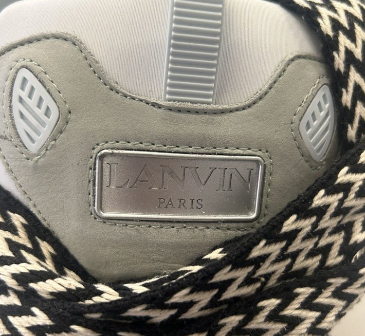 Lanvin Curb Panelled Laced-up Sneaker