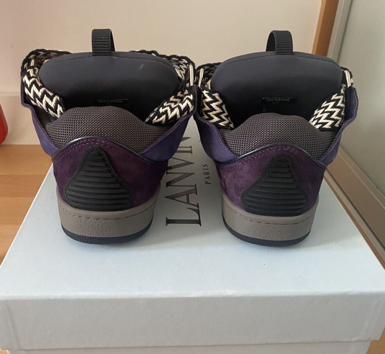 Lanvin Curb Purple Black Size 42 28cm