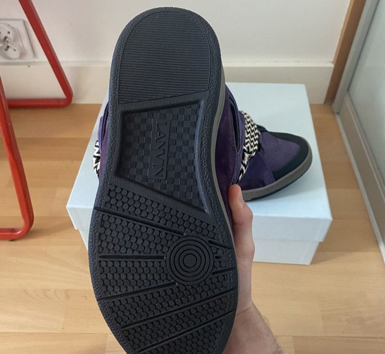 Lanvin Curb Purple Black Size 42 28cm