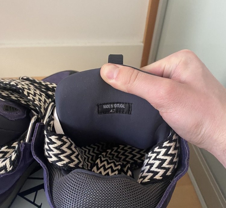 Lanvin Curb Purple Black Size 42 28cm