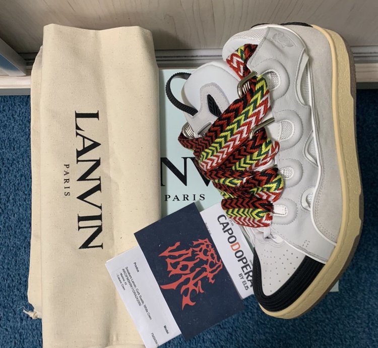 Lanvin Curb Sneaker Leather White