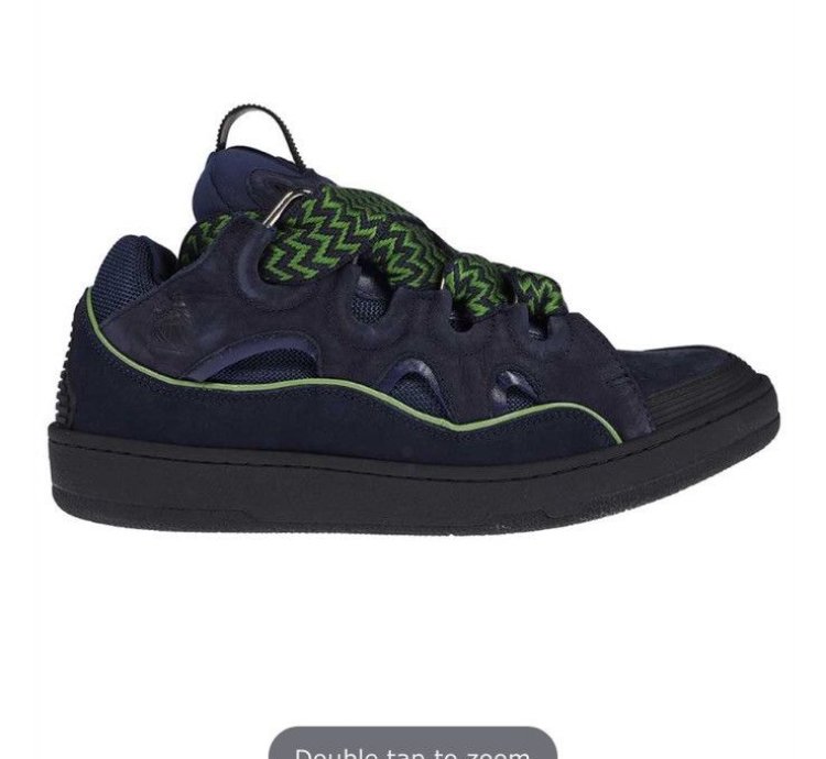 Lanvin Curb Sneaker Navy Blue Size 43