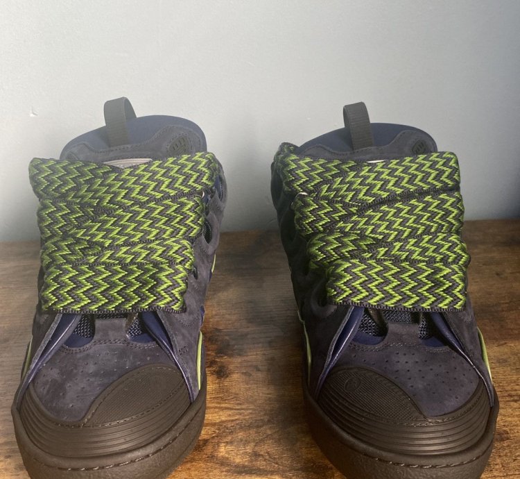Lanvin Curb Sneaker Navy Blue Size 43