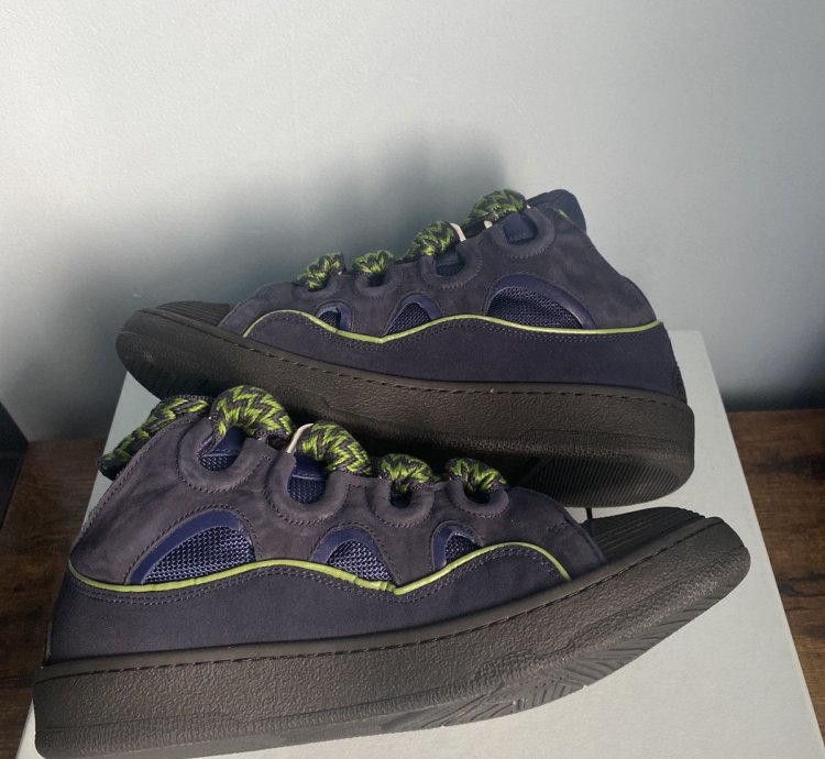 Lanvin Curb Sneaker Navy Blue Size 43