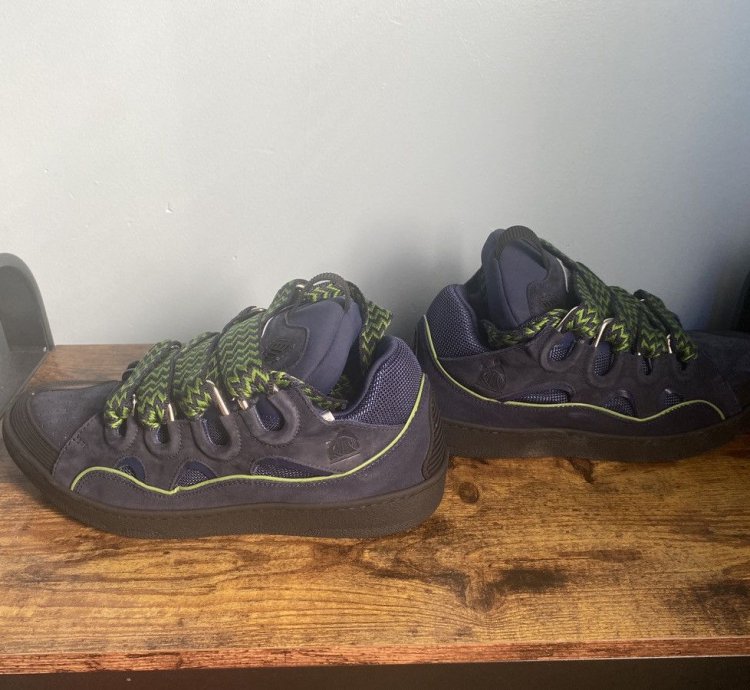 Lanvin Curb Sneaker Navy Blue Size 43