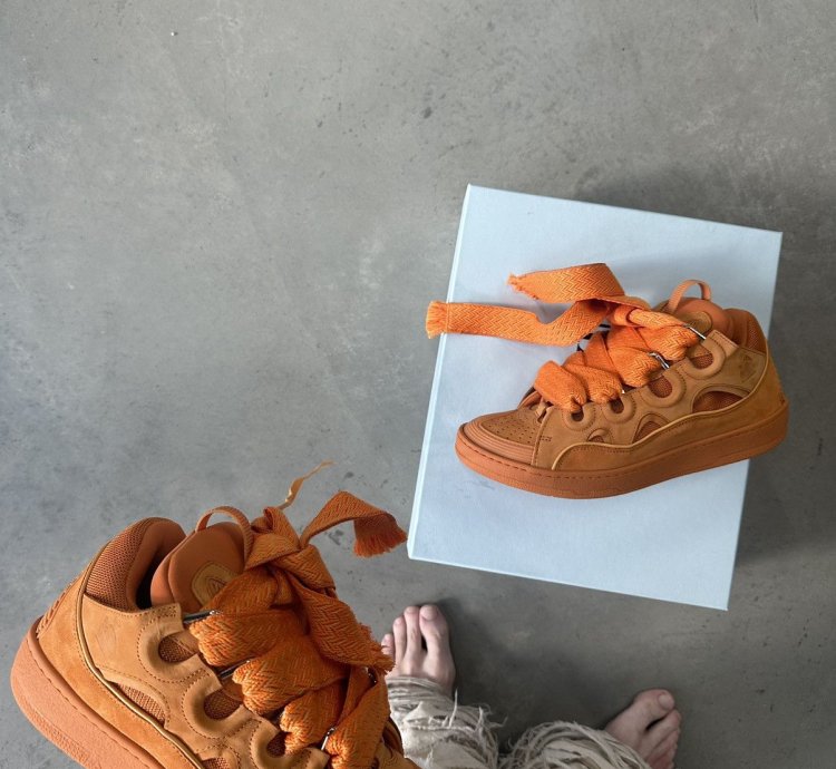 Lanvin Curb Sneaker Orange