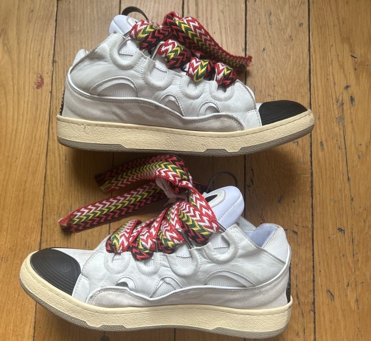 Lanvin Curb Sneaker White Ivory