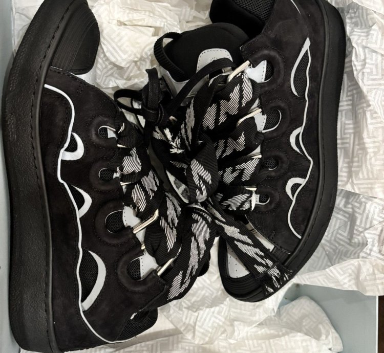 Lanvin Curb Sneakers Black Grey