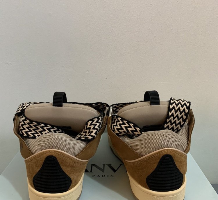 Lanvin Curb Sneakers Brown Size 41