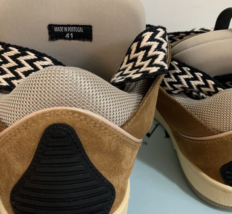 Lanvin Curb Sneakers Brown Size 41