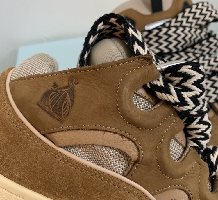 Lanvin Curb Sneakers Brown Size 41