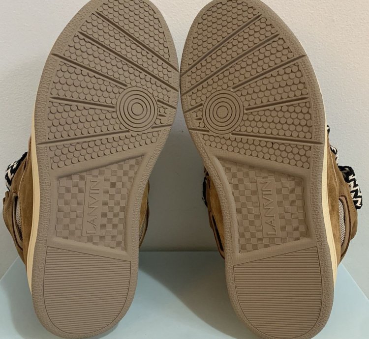 Lanvin Curb Sneakers Brown Size 41